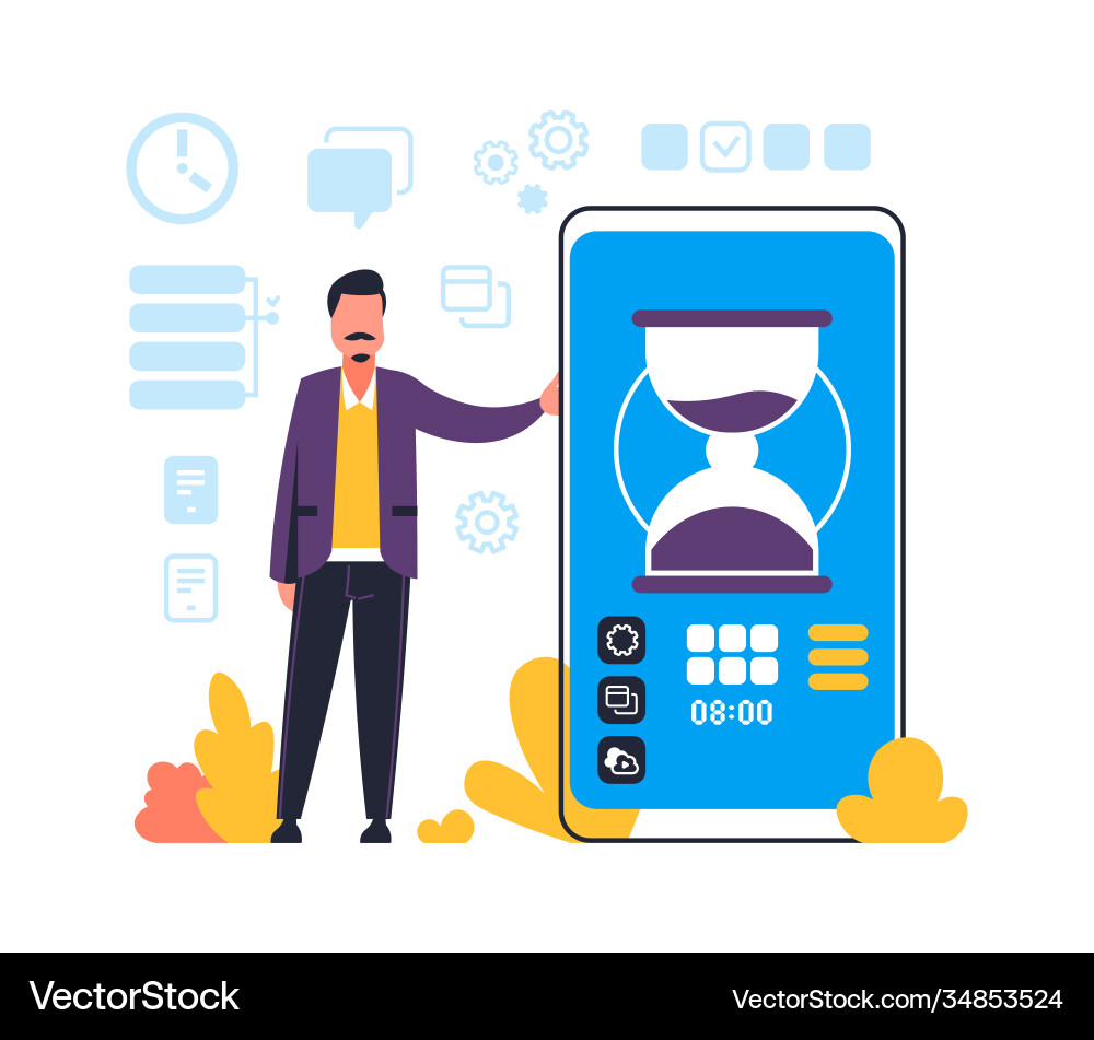 Time Management & Workflow vector image