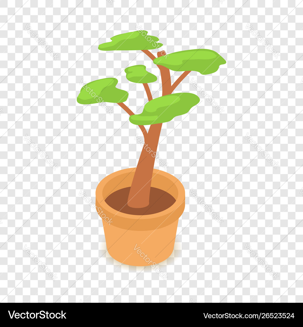 Tree icon isometric 3d style vector image