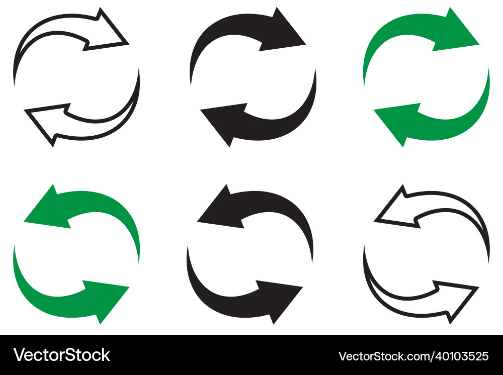 3d button with circular arrows recycling on white 3d button with circular arrows recycling on white vector image