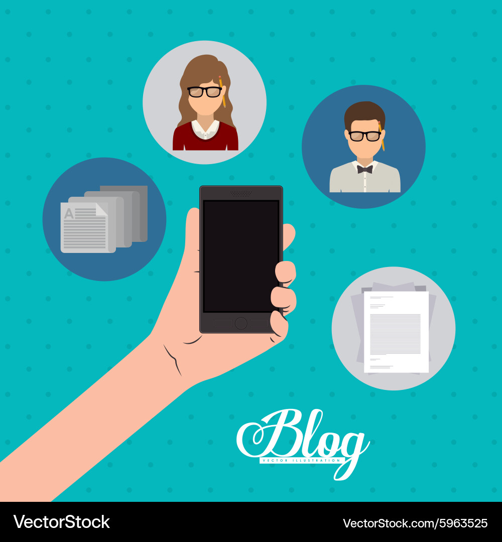 Blog design vector image