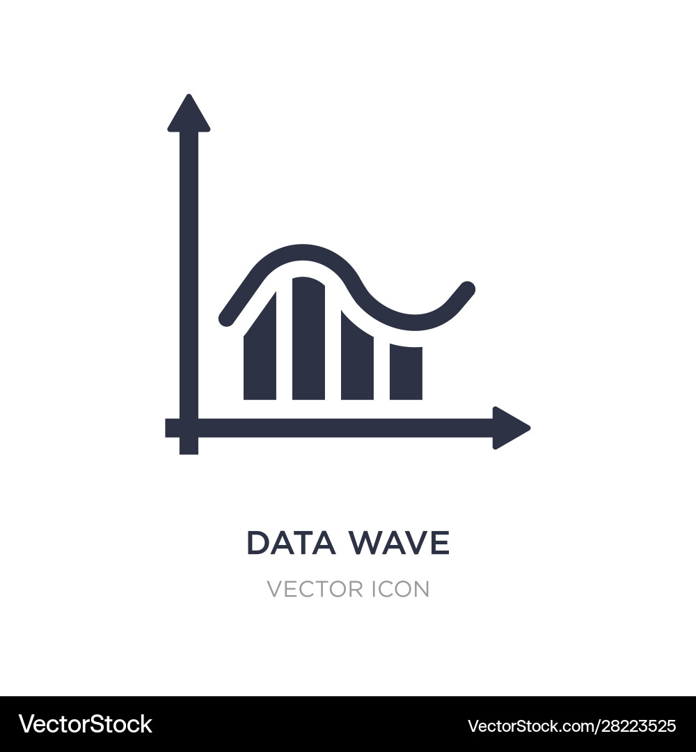 Data wave icon on white background simple element Vector Image