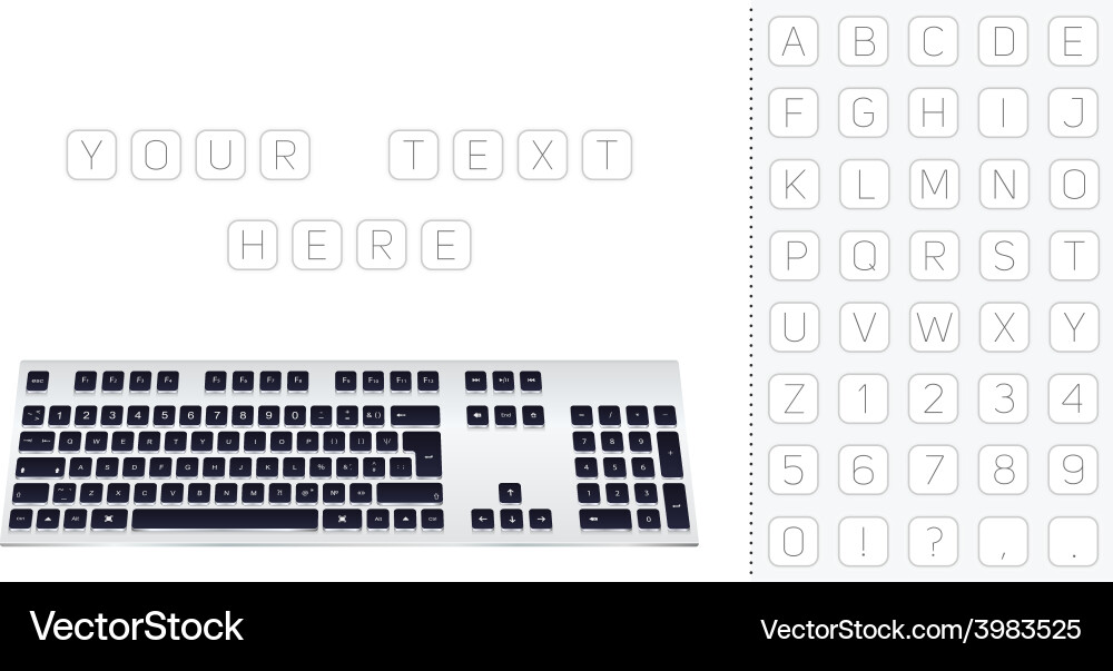 Design background computer keyboard vector image