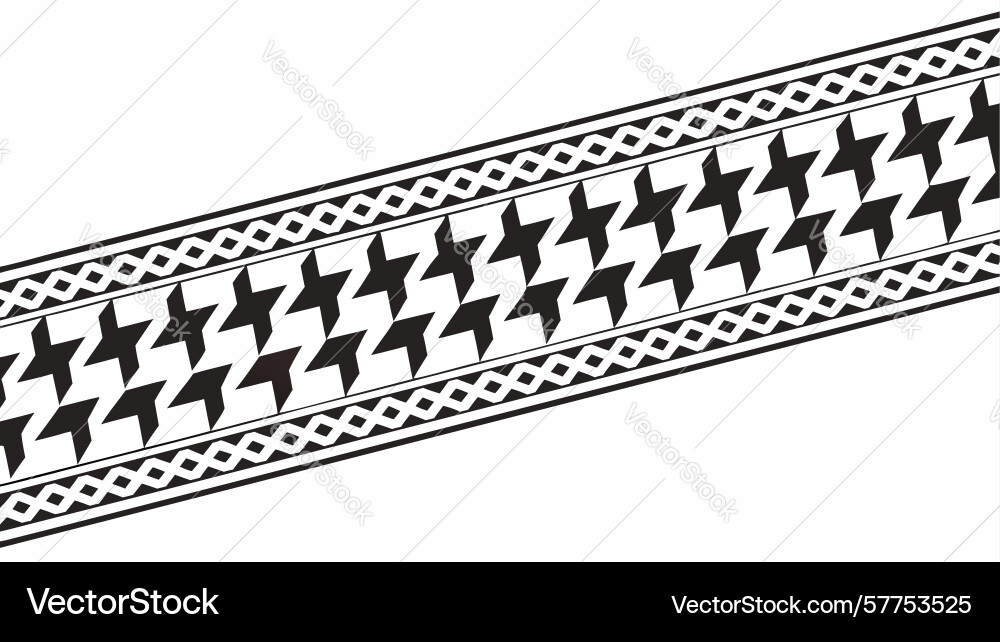 Dynamic houndstooth pattern border design vector image