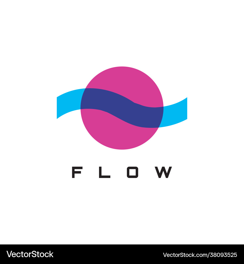 Flow logo design Royalty Free Vector Image - VectorStock