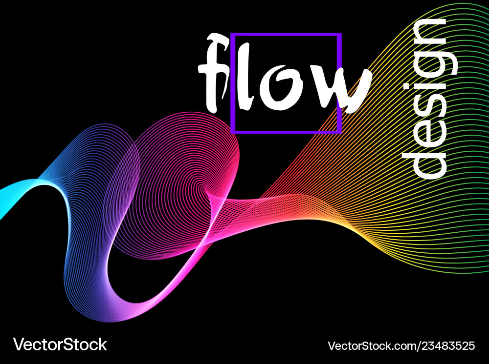 Fluid colorful texture on dark background flow Fluid colorful texture on dark background flow vector image