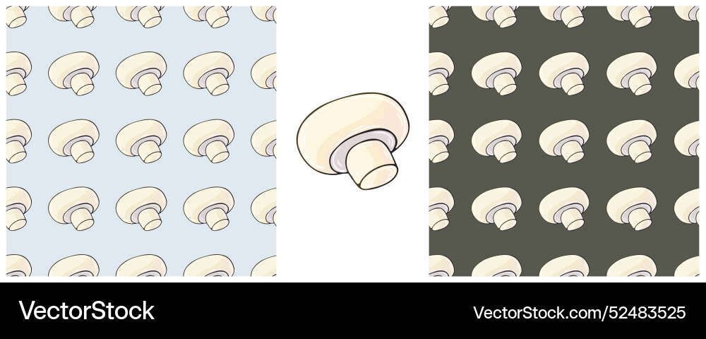 In hand draw style set seamless pattern and print Vector Image