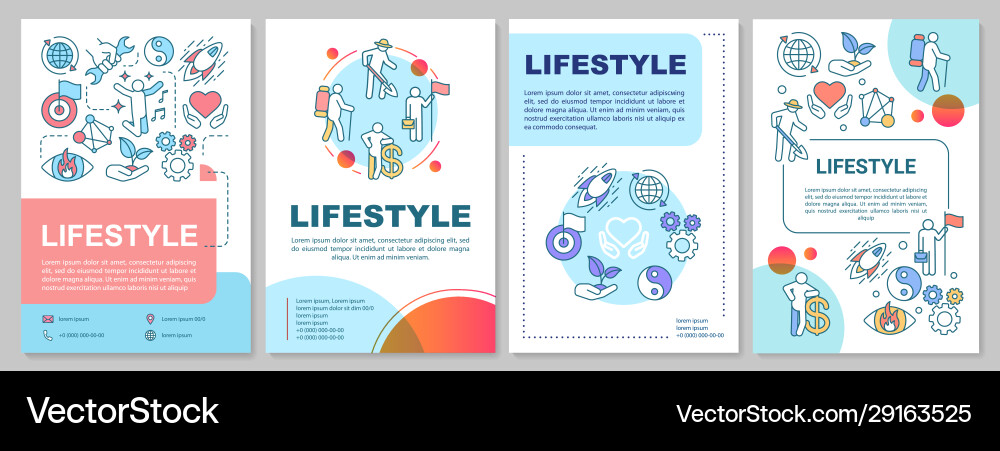 Lifestyle Brochure - Way of Life Template Vector Image