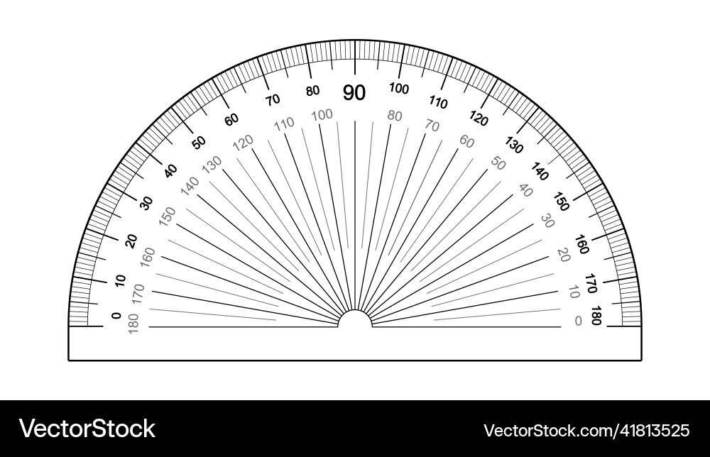 Protractor ruler isolated on the white background Vector Image