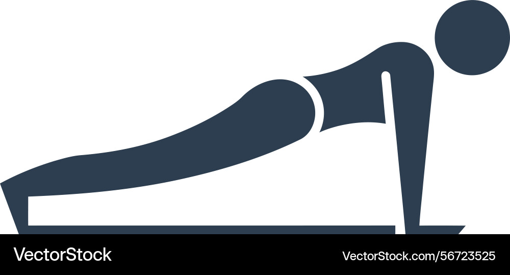 Push-up exercise icon vector image