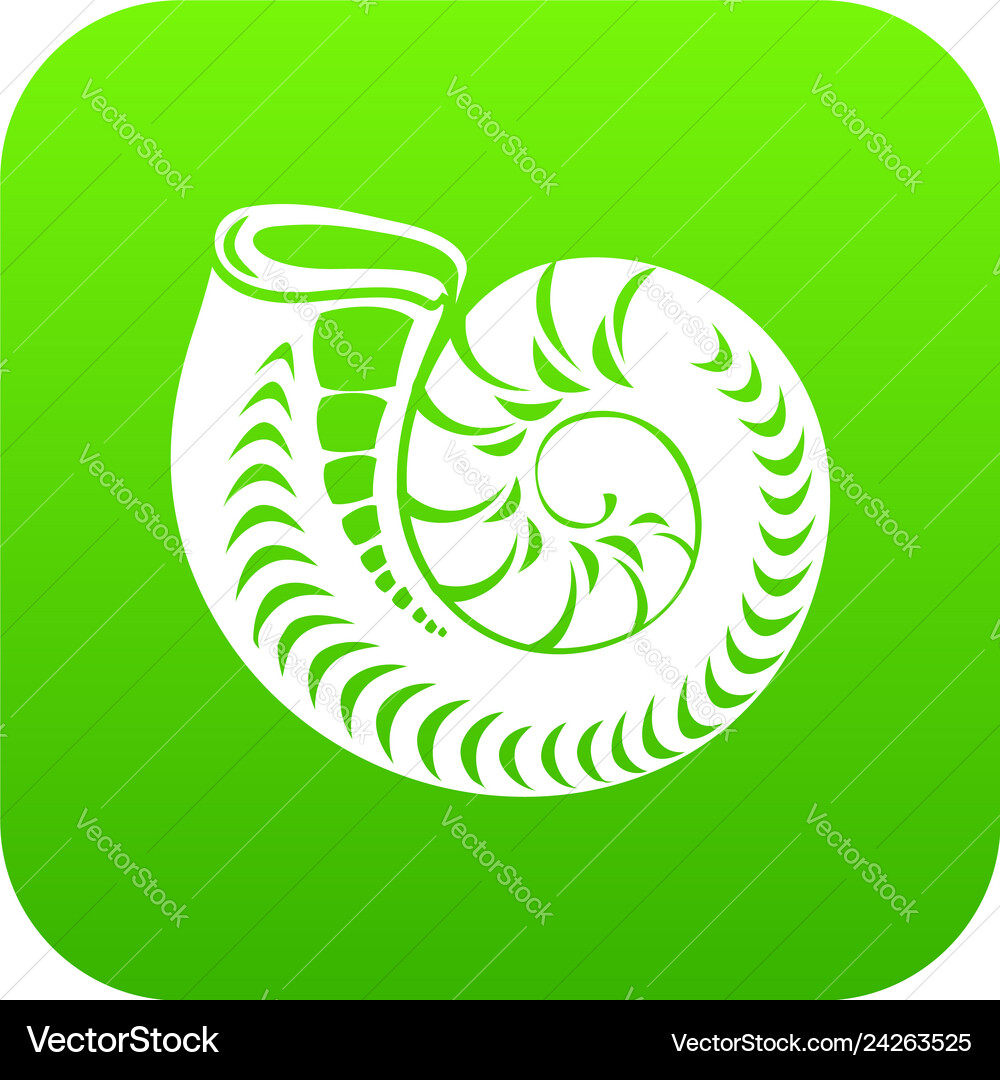 Round shell icon simple style Vector Image