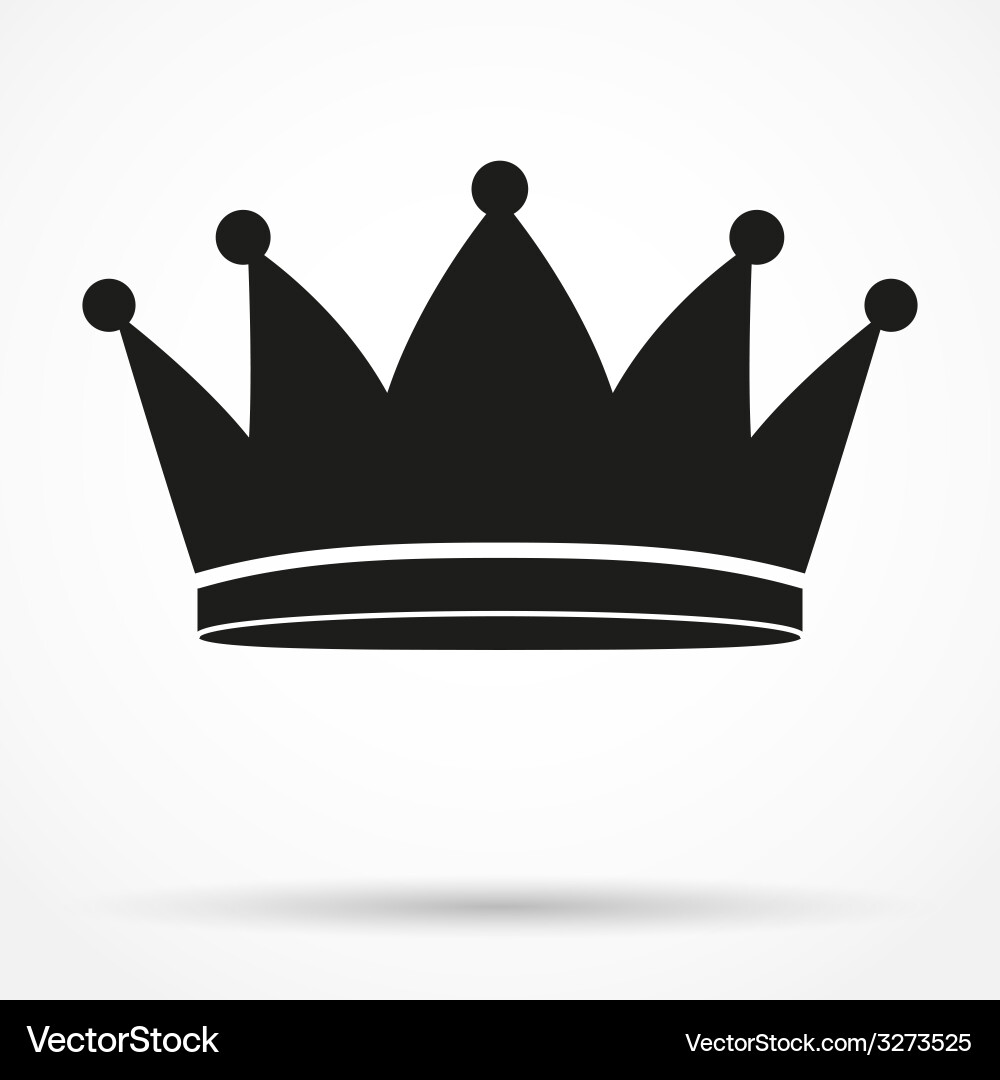Royal Crown Silhouette Vector Image
