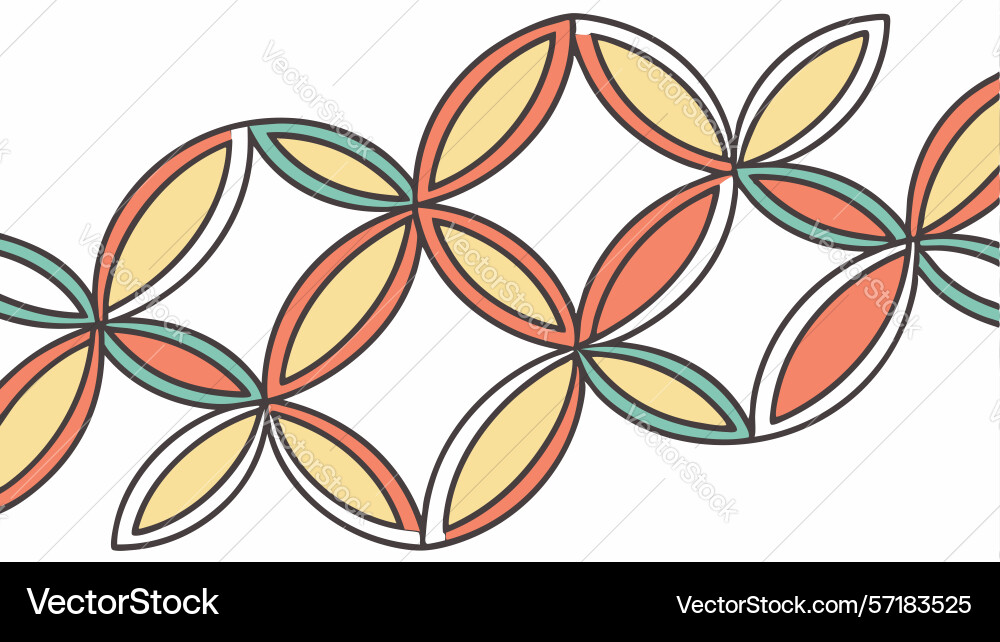 Seamless geometric pattern with interlocking vector image