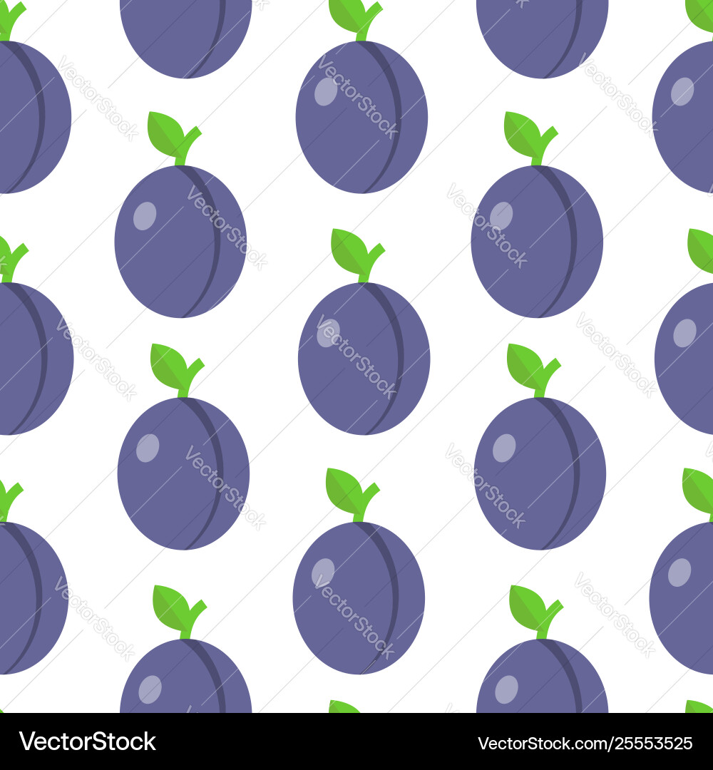 Seamless pattern with plumes in flat style vector image