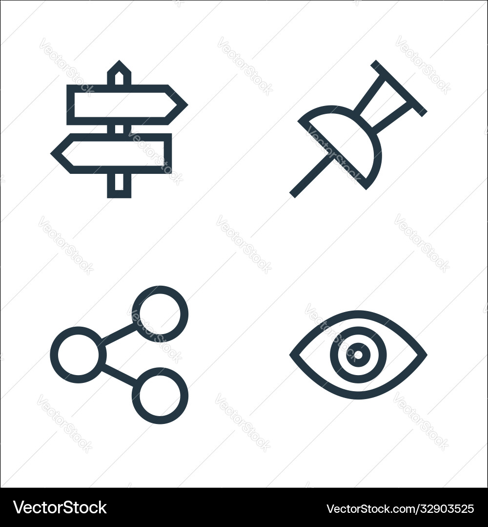 Web essentials line icons linear set quality Web essentials line icons linear set quality vector image