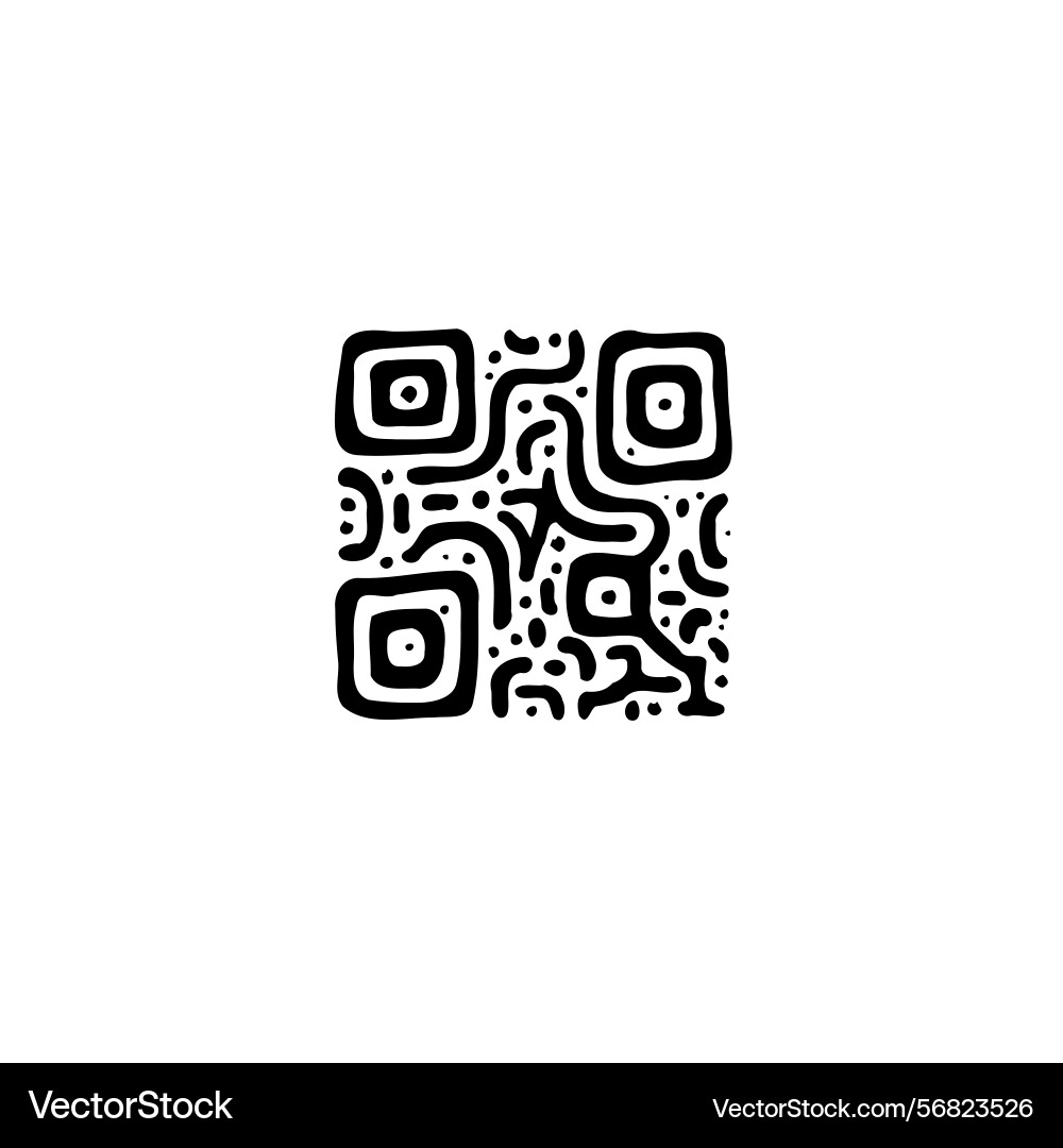 Abstract rendition of a scannable qr code Abstract rendition of a scannable qr code Vector Image