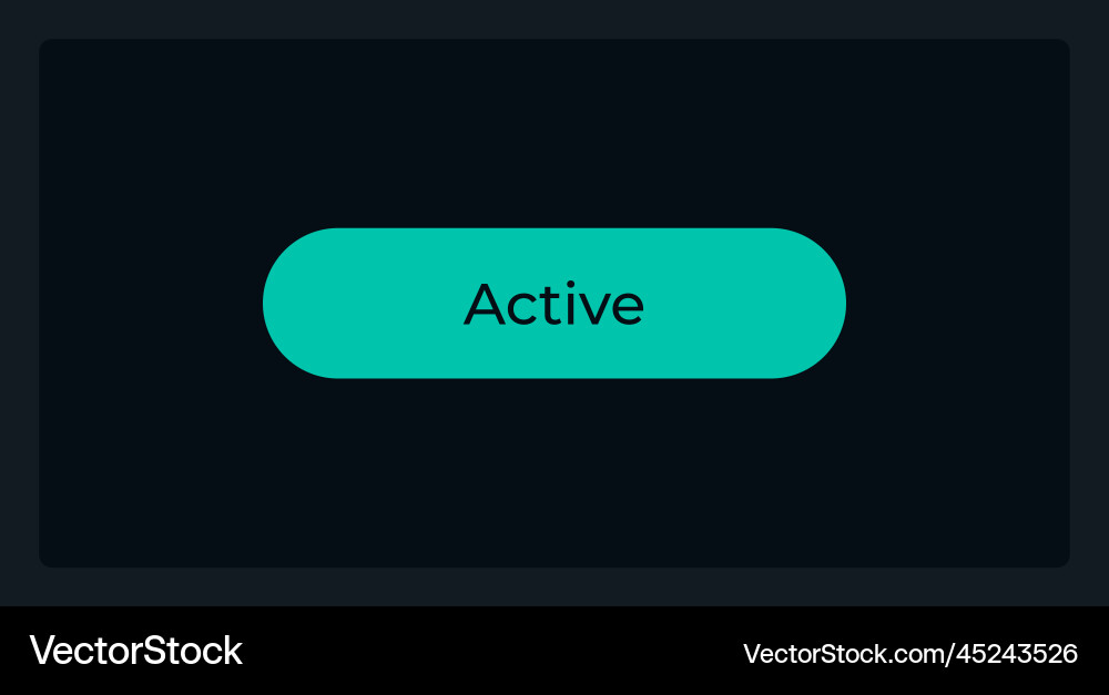 Active sign up button state ui element template Active sign up button state ui element template vector image