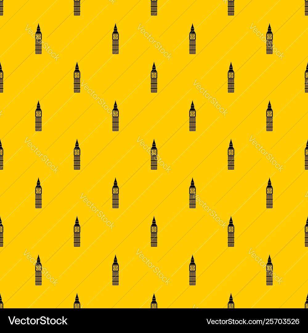 Big ben clock pattern Big ben clock pattern vector image