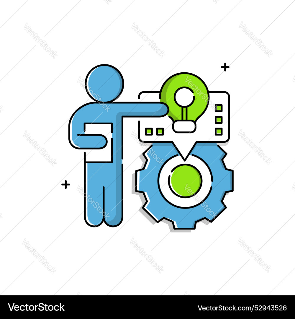Big data driven insights strategy symbol vector image
