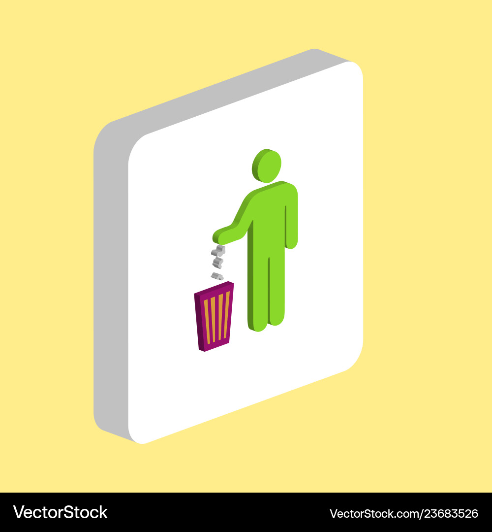 Bin computer symbol vector image