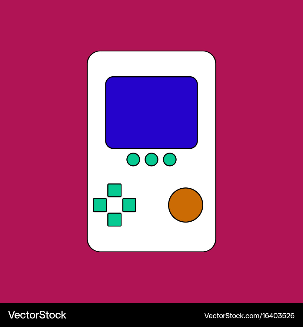 Flat icon design collection tetris portable game vector image