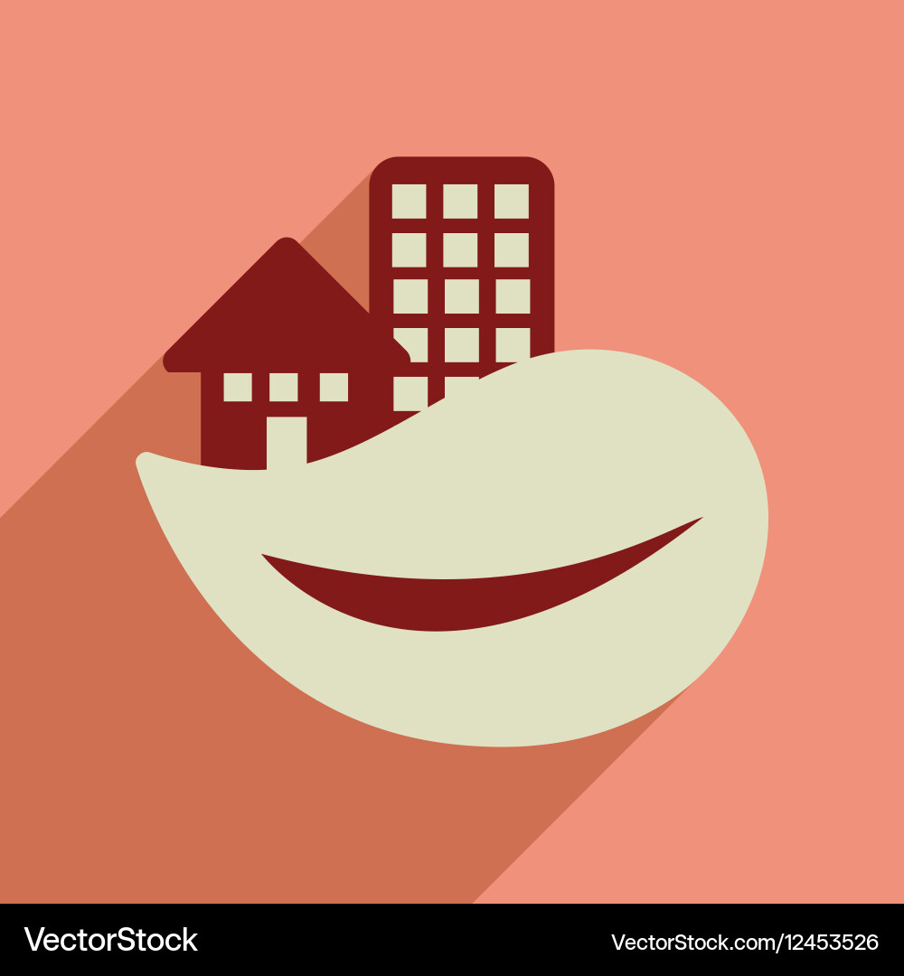 Flat web icon with long shadow vector image