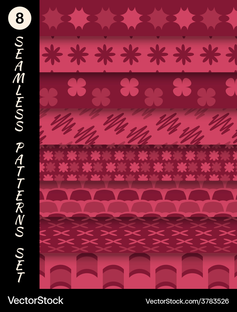 Geometric Pattern Set - Abstract Tiles vector image