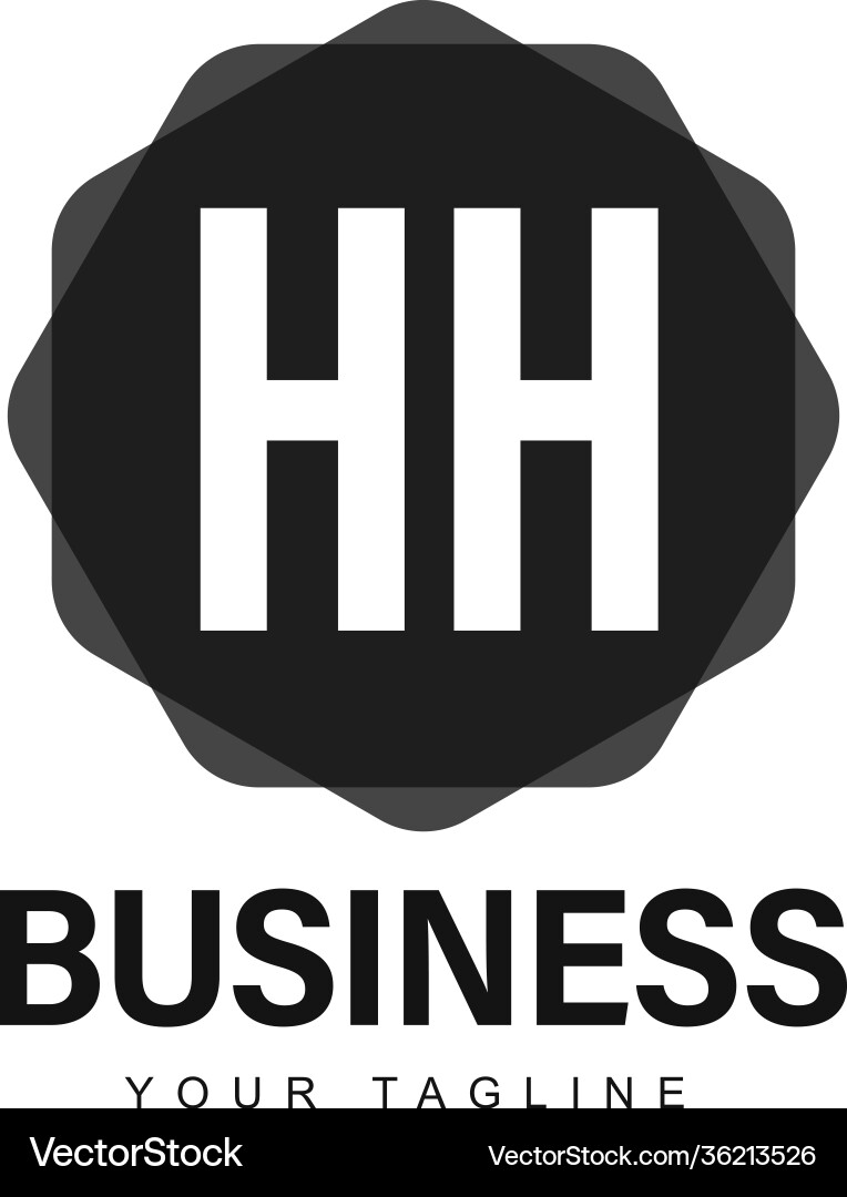 Hh initial a logo design with abstract style Hh initial a logo design with abstract style vector image