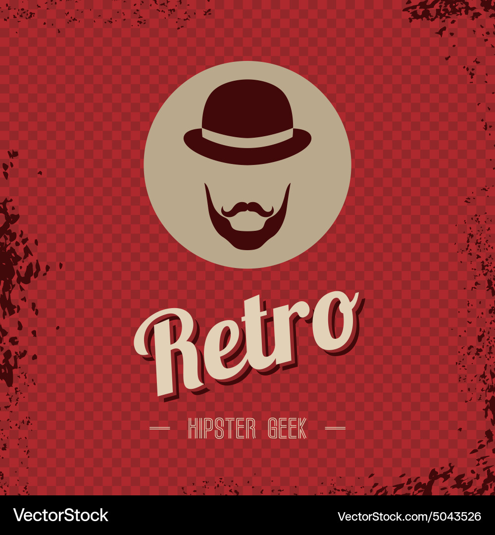 Hipster retro geek vector image