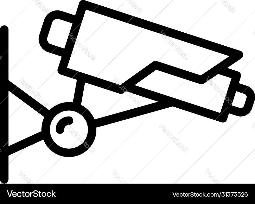 Prison security camera icon outline style Vector Image