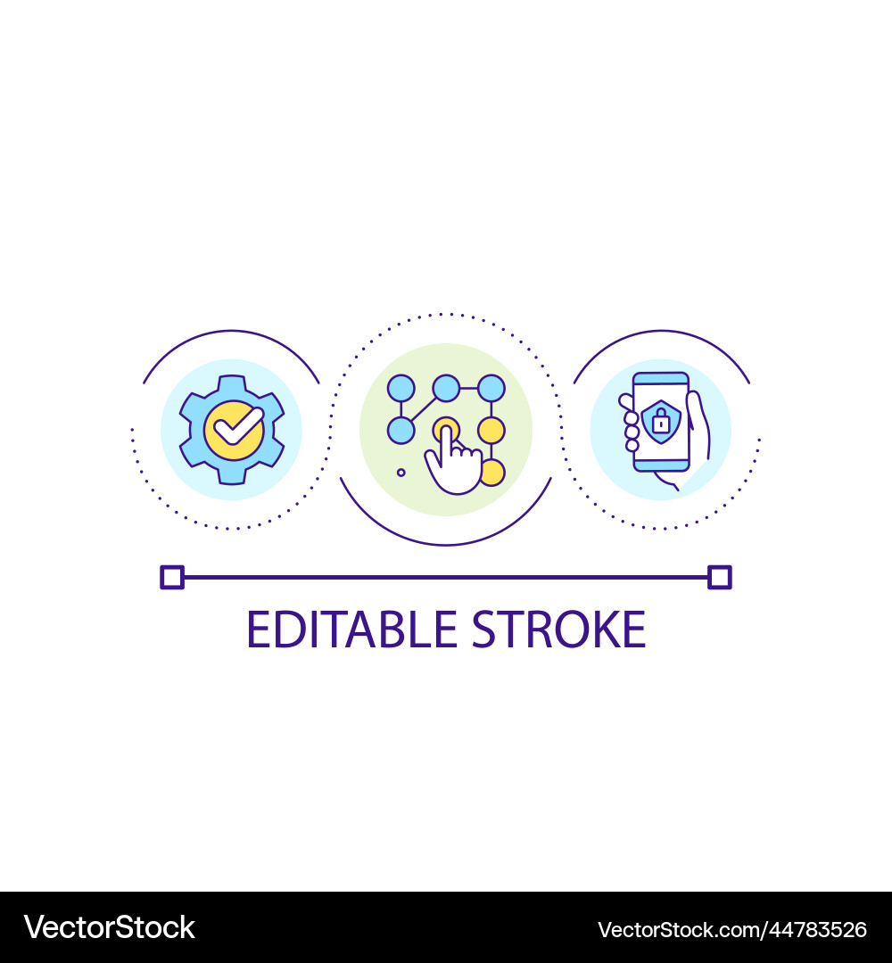 Screen password loop concept icon vector image