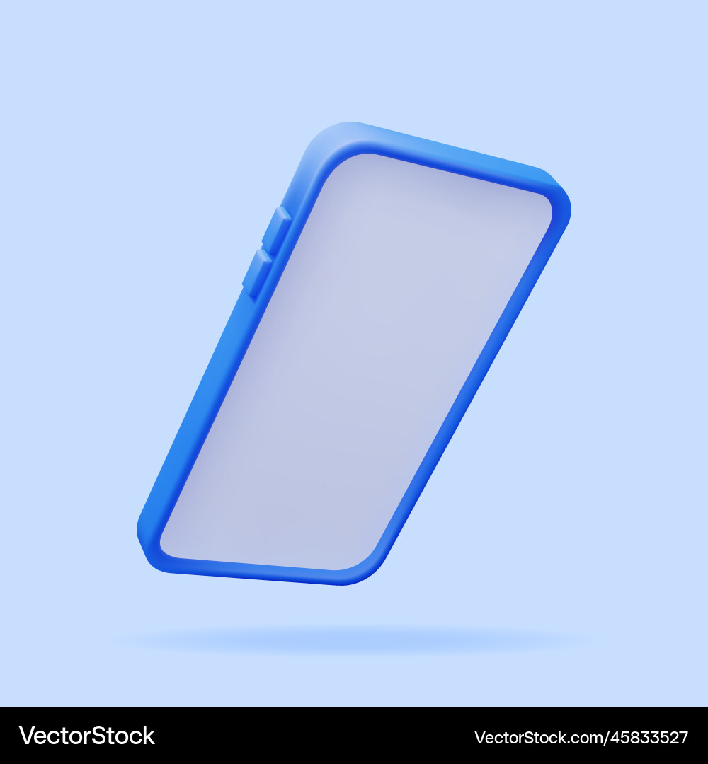 3d realistic smartphone with empty screen 3d realistic smartphone with empty screen Vector Image