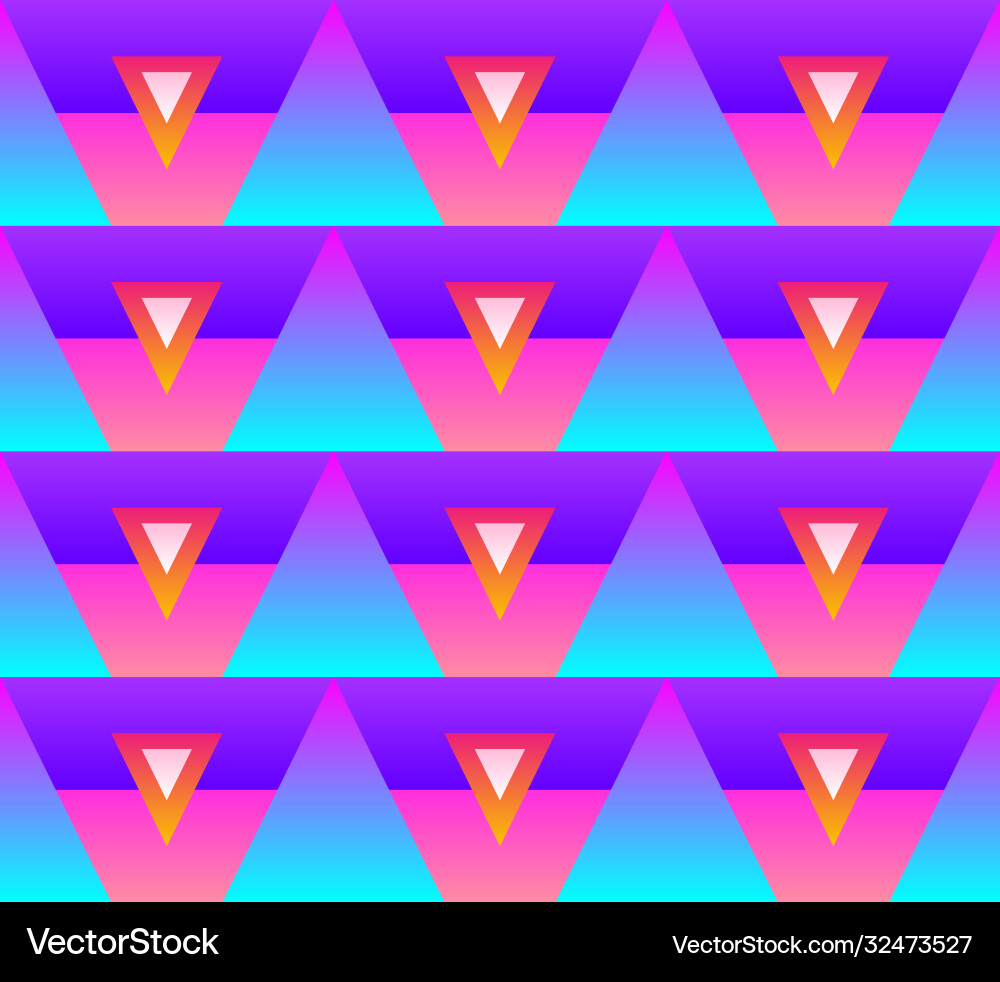 A seamless pattern stripes and triangles vector image