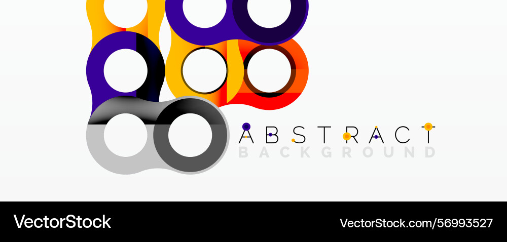 Bright colorful circles overlap creating dynamic Bright colorful circles overlap creating dynamic vector image