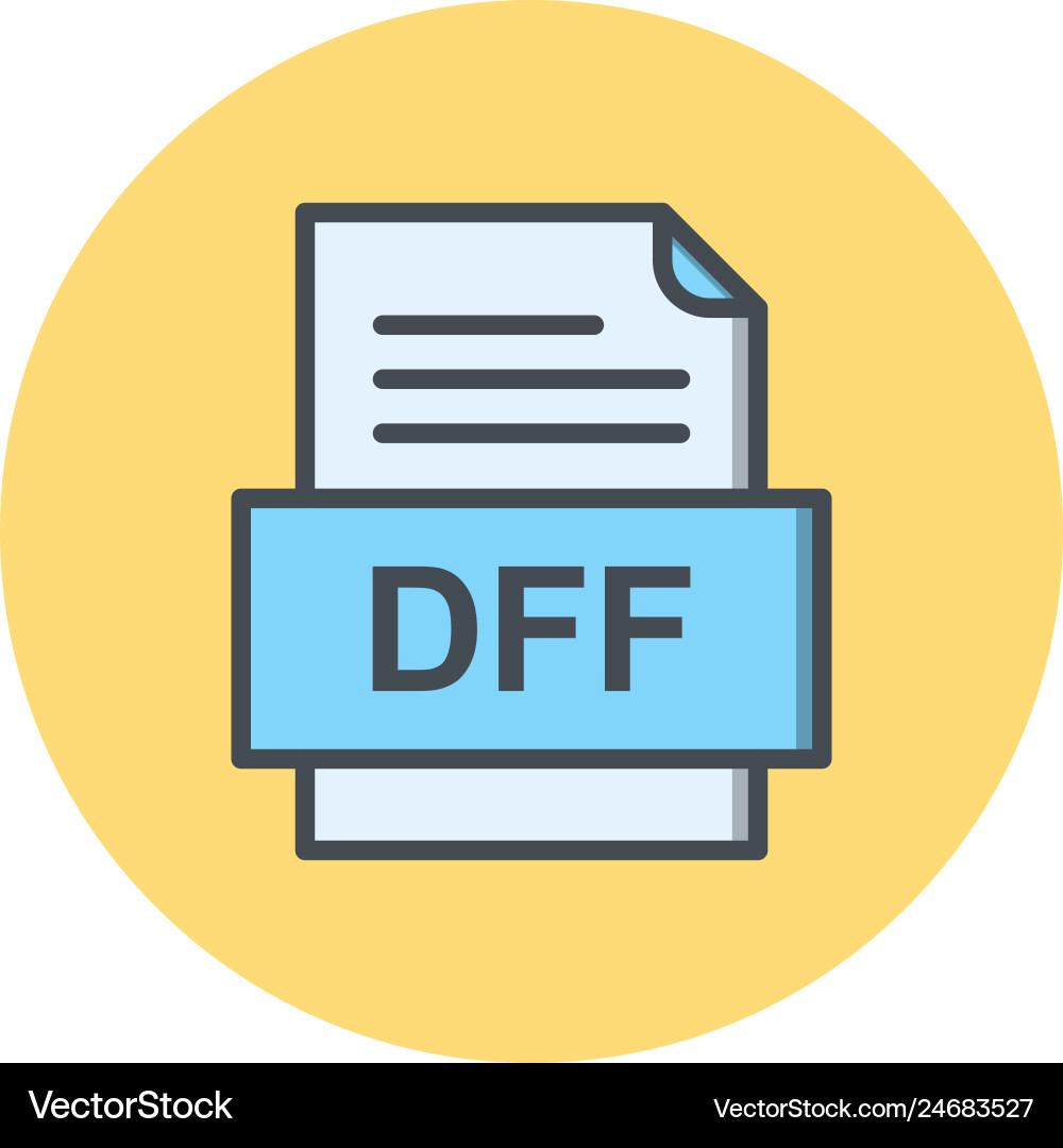 Dff file document icon Vector Image