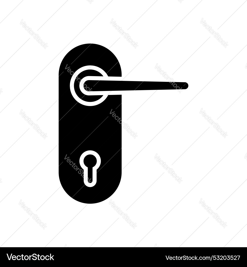 Door handle icon set knob lock latch symbol Door handle icon set knob lock latch symbol Vector Image