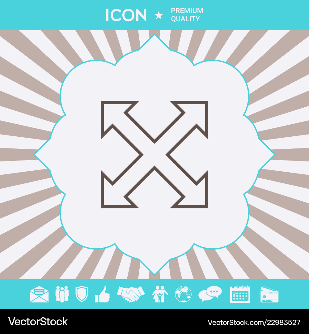 Extend resize enlarge line icon graphic Extend resize enlarge line icon graphic vector image