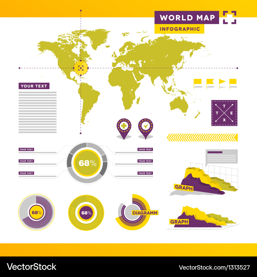 Global Data Visualization vector image