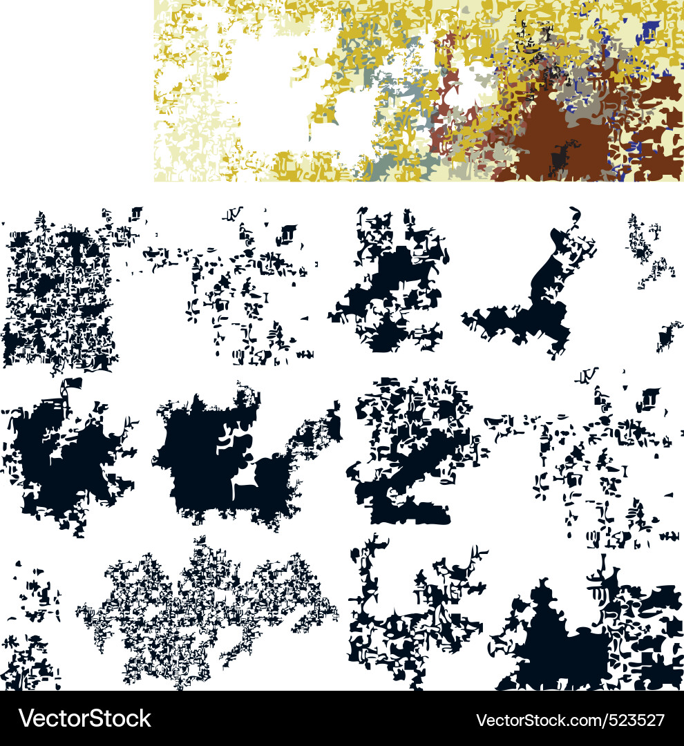 Grunge Texture Collection Vector Image