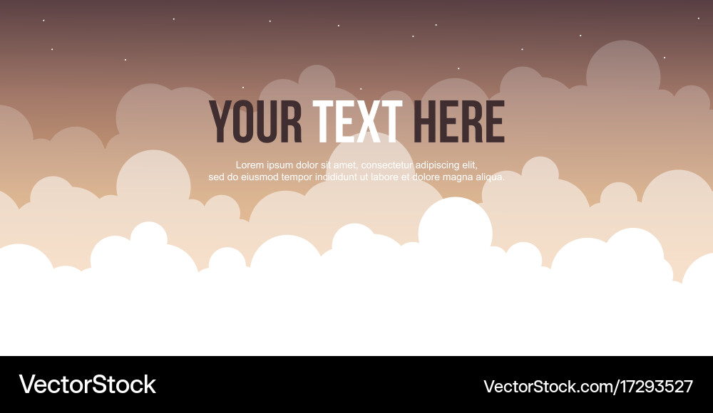 Header website design with cloud background vector image