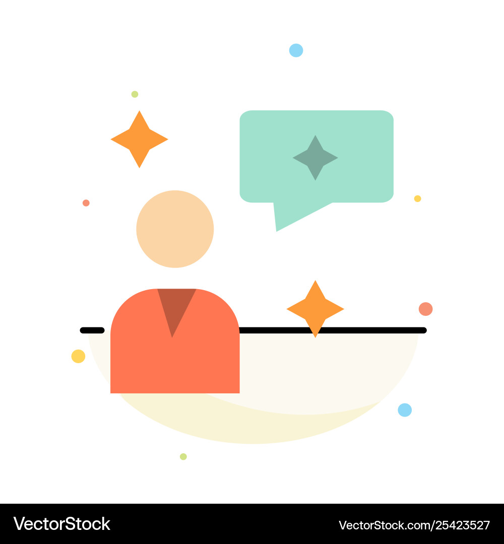 Man chat chatting interface abstract flat color Vector Image