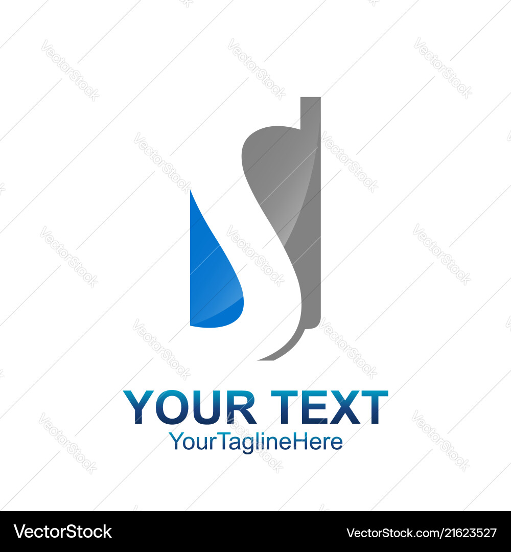 Original Buchstaben s Logo Vorlage blau grau Original Buchstaben s Logo Vorlage blau grau vektorbild