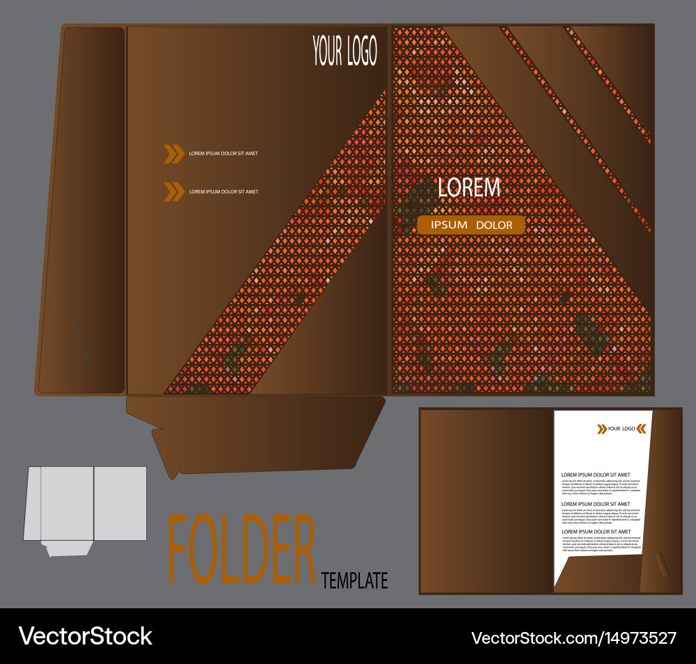 Presentation folder template Vector Image