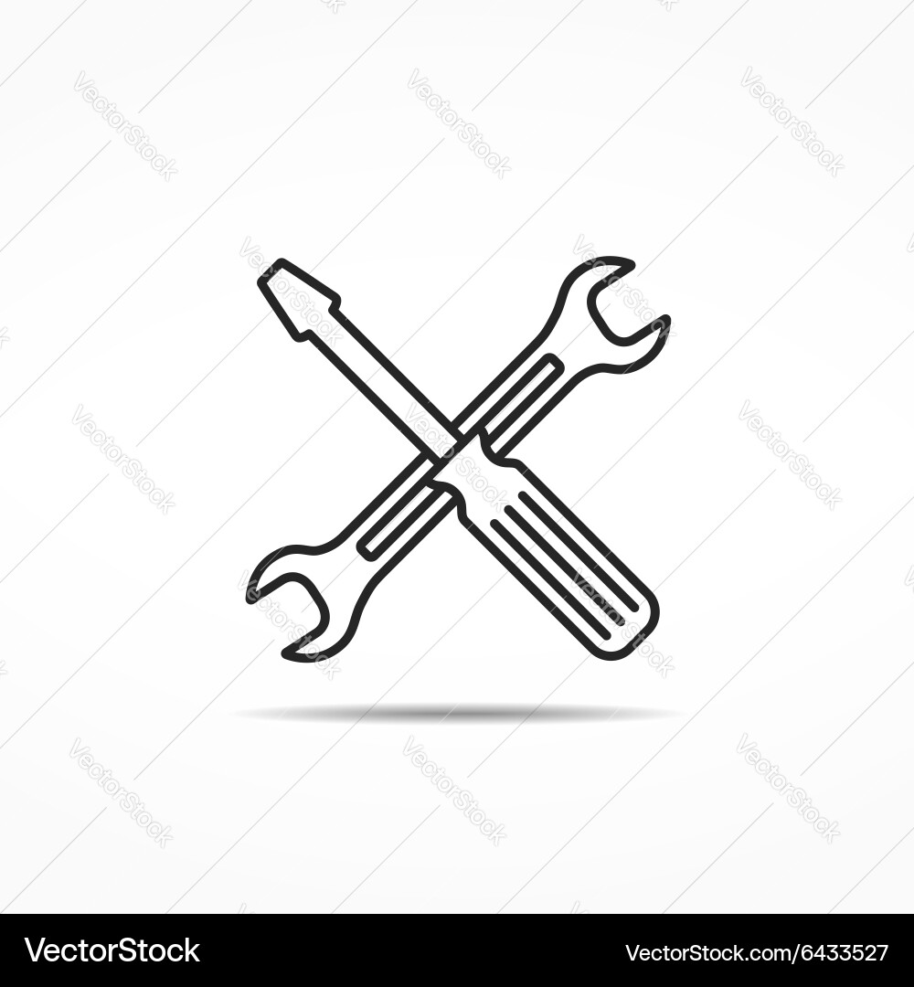 Screwdriver Wrench Tool Icon Vector Image