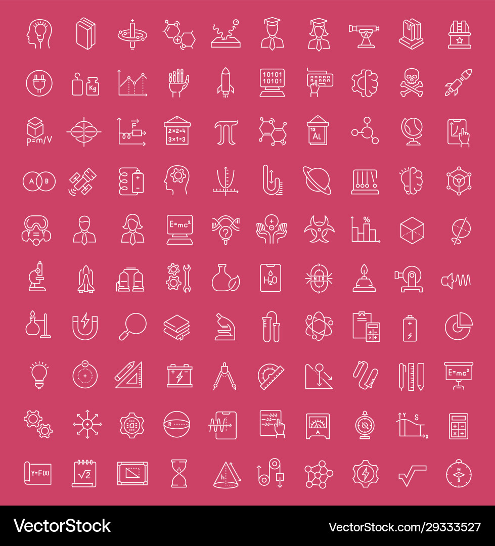 Set line icons science Set line icons science vector image