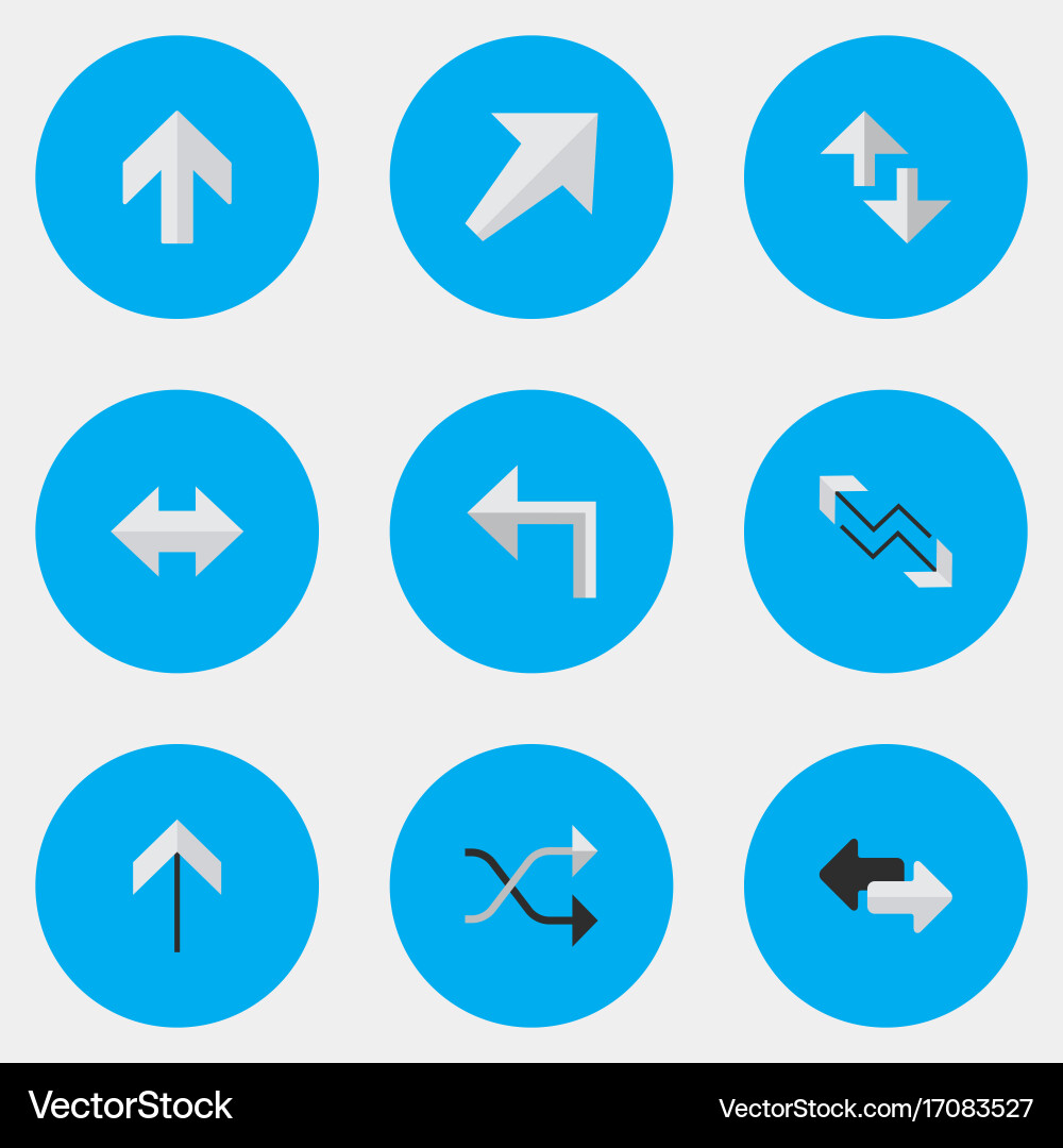 Set of simple pointer icons vector image