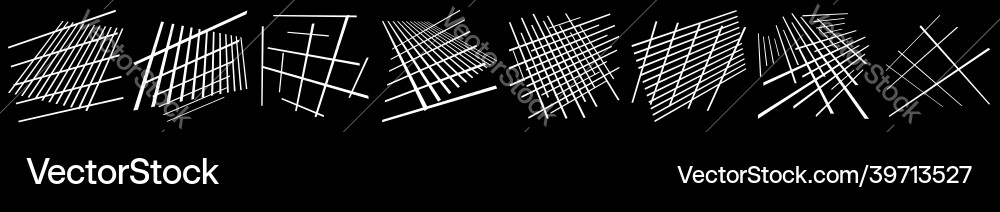Set pf 3d spatial grids meshes interlace Set pf 3d spatial grids meshes interlace vector image