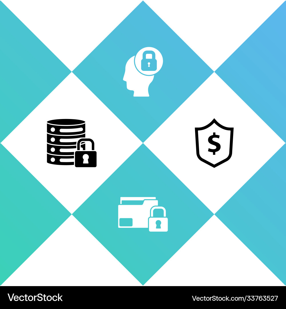 Set server security with lock folder and human Set server security with lock folder and human Vector Image