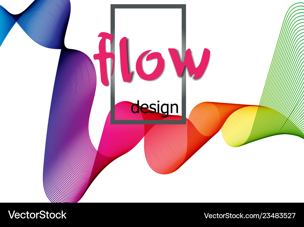 Wave colorful texture on dark background flow Wave colorful texture on dark background flow vector image