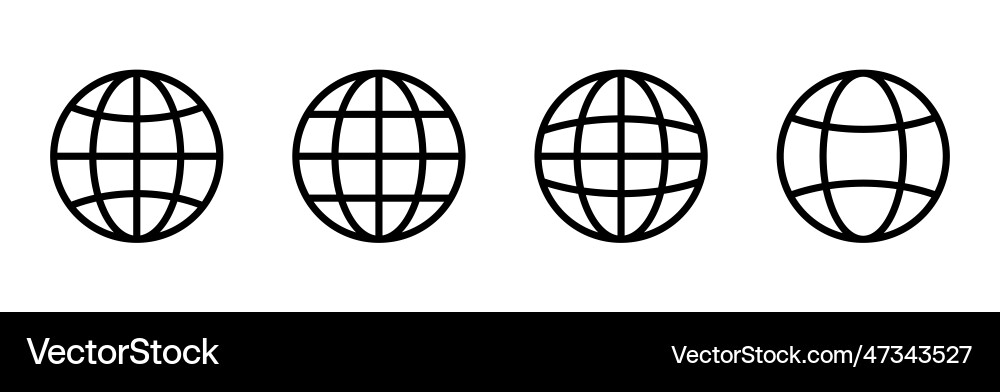 Web icon set go to click vector image