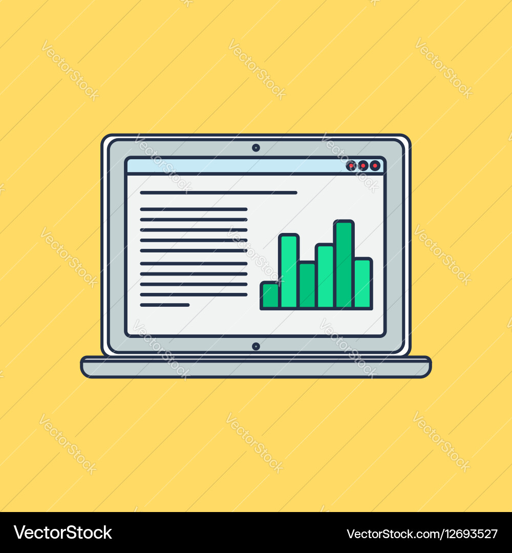 Web template of computer site or article form Vector Image